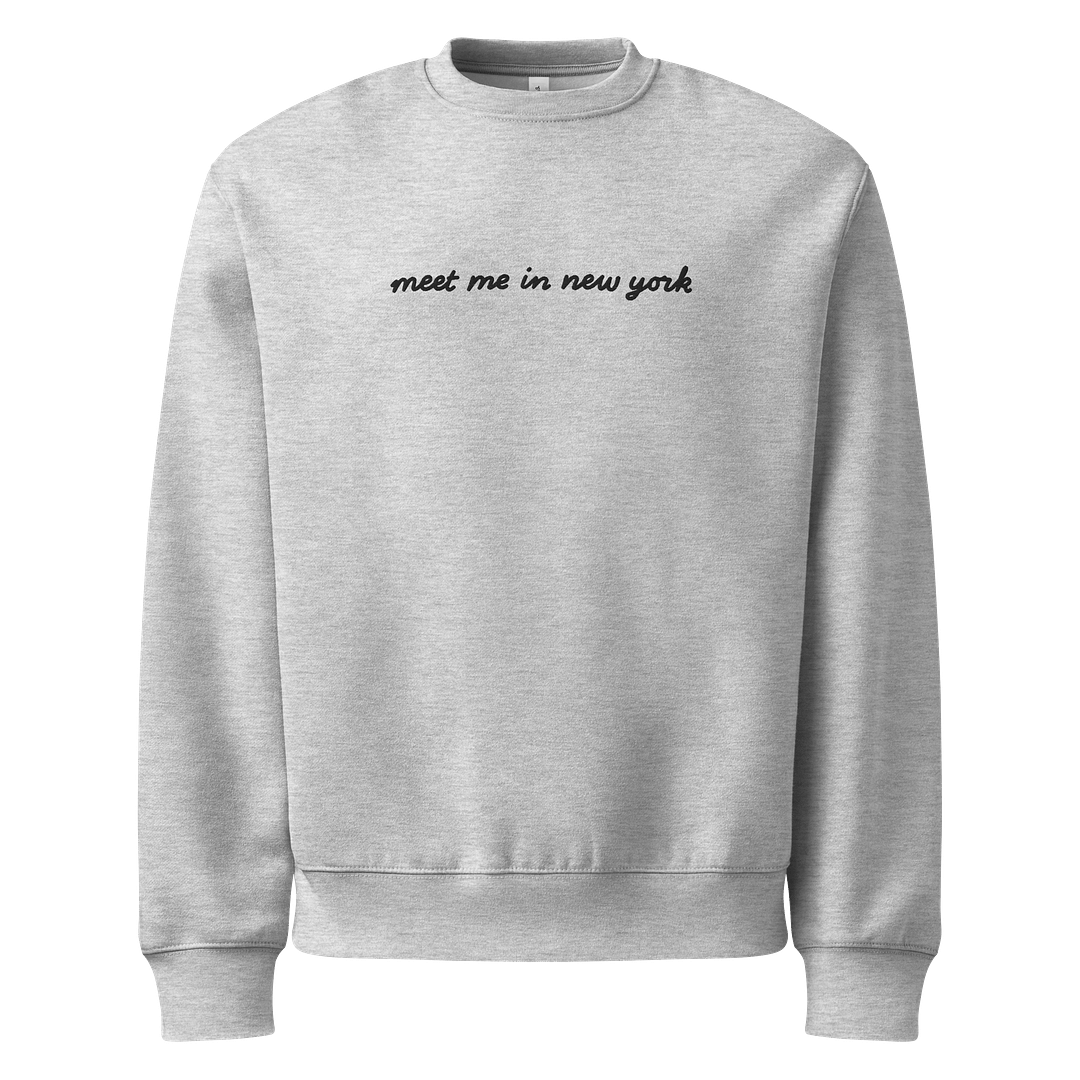 ‘Meet Me in New York’ Embroidered Oversized Sweatshirt